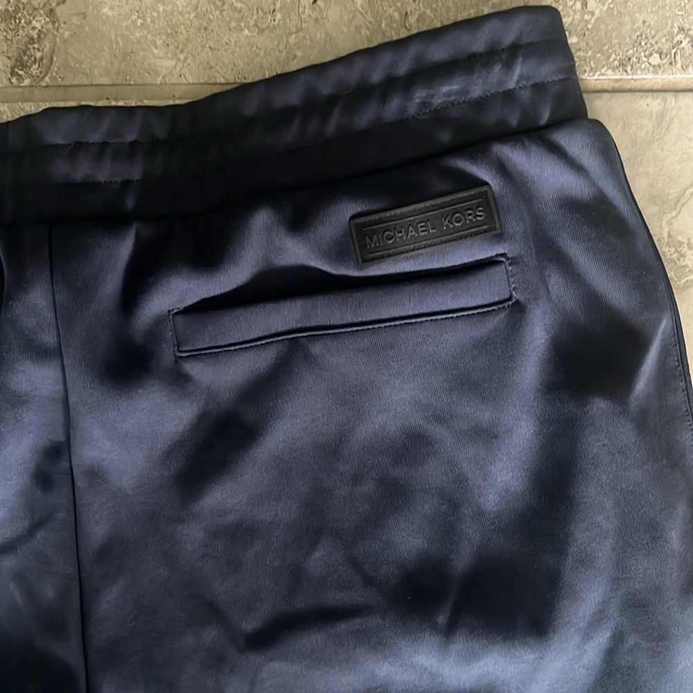 Michael Kors Mixed Media Track Pants in Midnight Blue, NWT, Size L - Picture 7 of 10